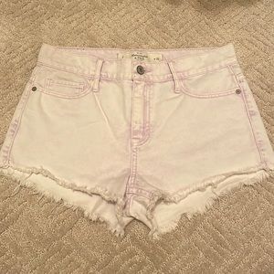 A&F Washed Lilac Denim Shorts